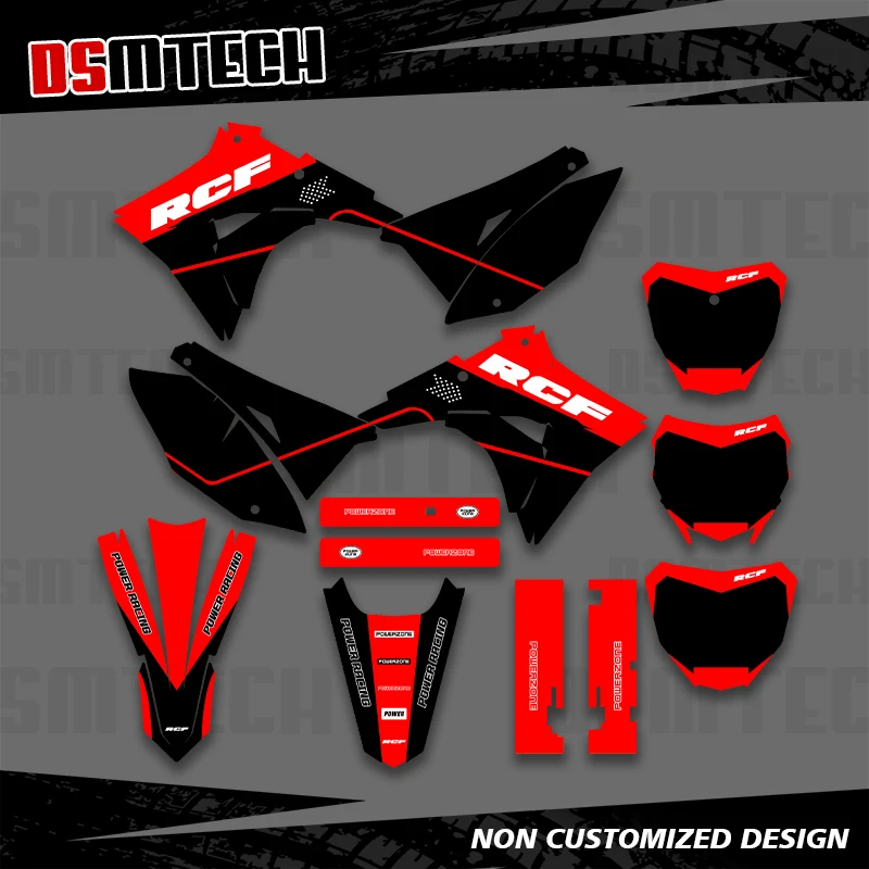 

DSMTECH For HONDA CRF230F CRF 230F CRF230 F 2019 2020-2022 Graphics Decals Stickers Motorcycle Background Custom Number Name