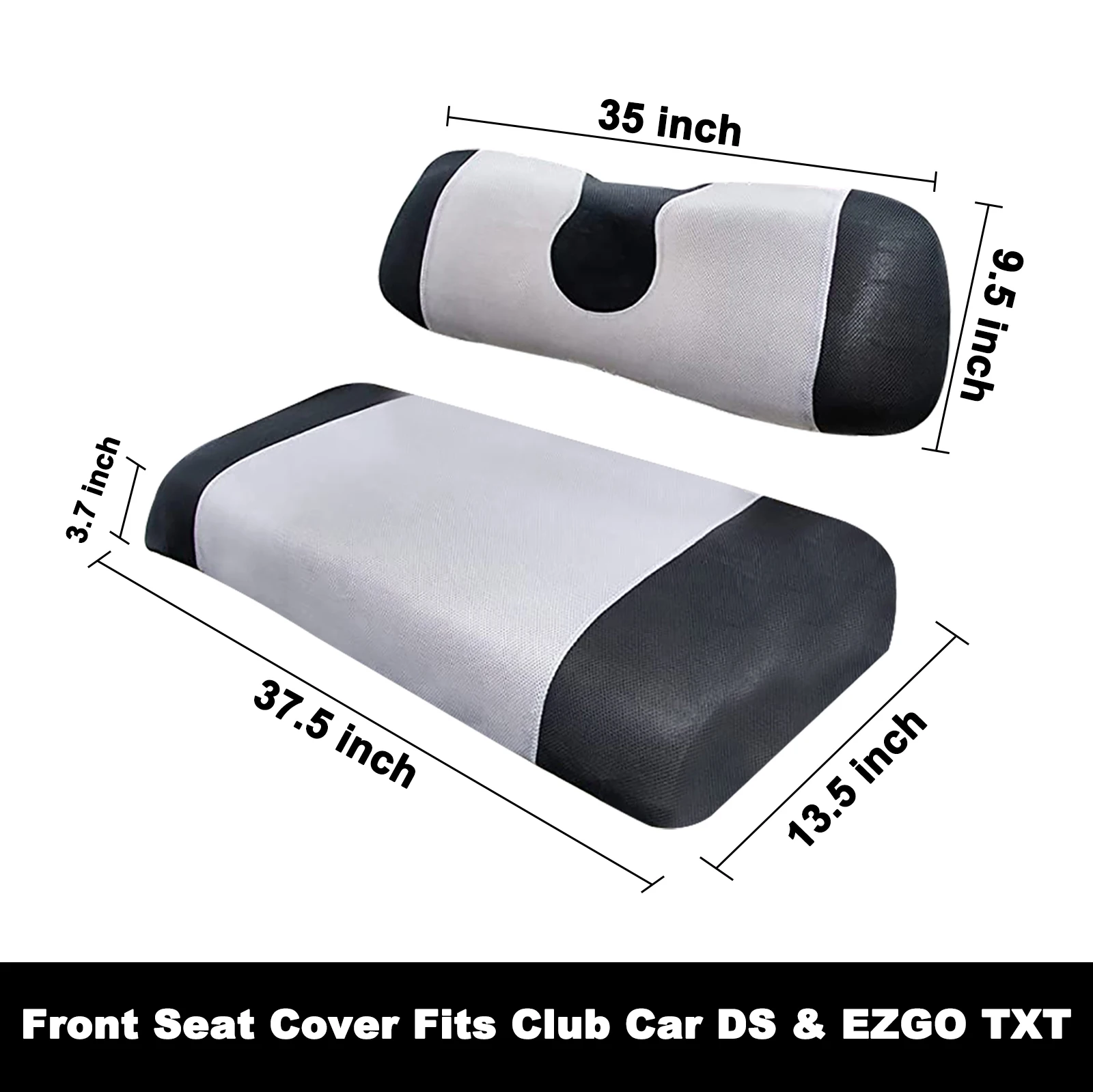 Funda de asiento de tela de malla de poliéster lavable con calor, diseño de moda para carrito de Golf, Club Car DS & EZGO TXT