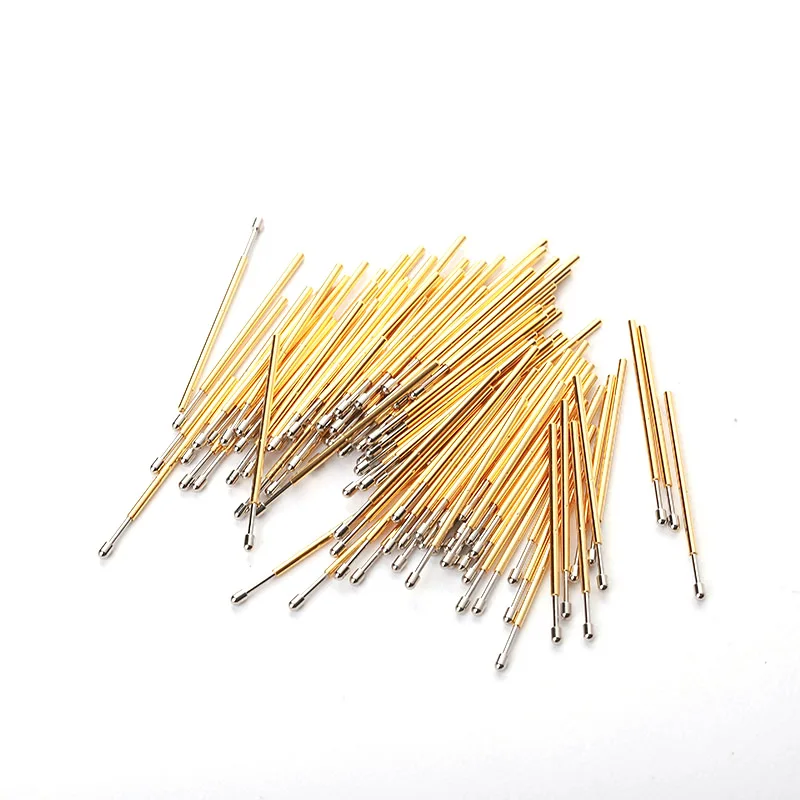 100PCS Spring Test Probe PM75-D2 Big Round Tip Needle Tube Outer Diameter 1.02mm Length 27.8mm Used for Circuit Board Testing