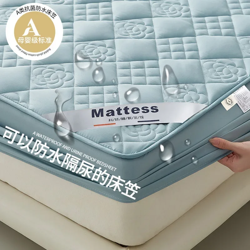 Class A waterproof urine-proof mattress single-piece padded cotton thickened  mattress protective cover dust-proof sheet