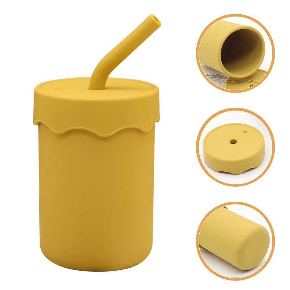 

300Ml Silicone Training For Toddler Baby Water Drinking Straw Cup Soft Safe Silicone Cup For Baby Boy Girl