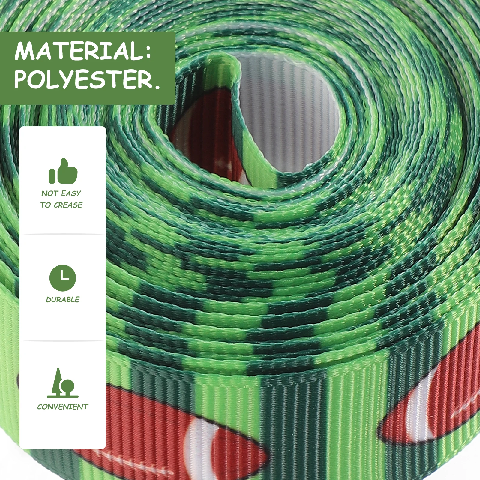 

1 Roll Rugby Polyester Rolls Sports Party Decoration Ball Pattern Gift Wrapping Ribbon For Diy Crafts Box Packaging Durable Long