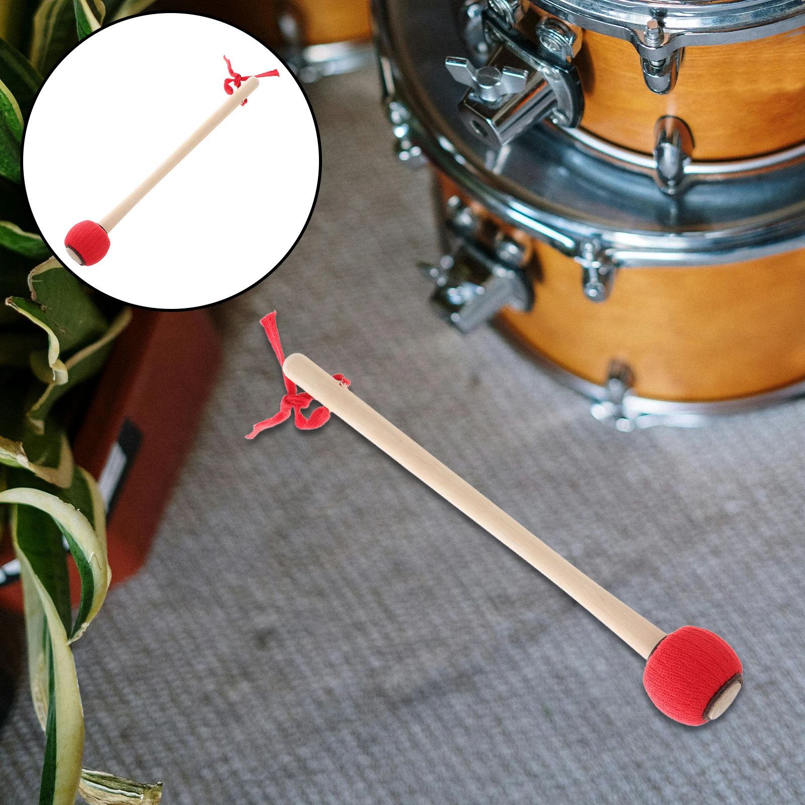 

Wooden Gong Hammer Drum Mallet Sticks Bulk Cotton Heads Drumsticks Convenient Music Toddler