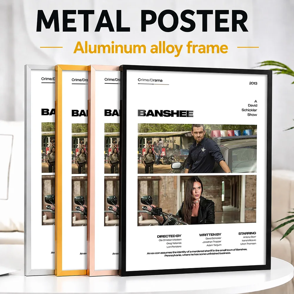 Banshee TV Show Framed Aluminum Metal Poster Customized Photo Modern Screen Style Wall Art For Home Theater Crime Drama Gift
