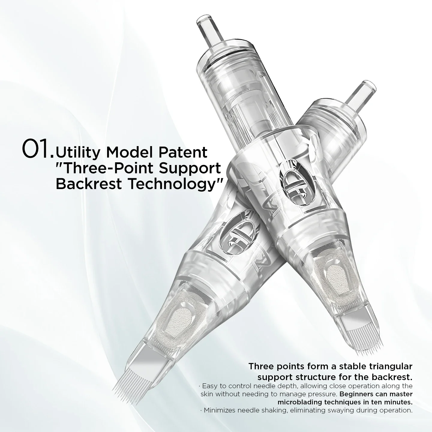 

1 шт. U14/0,18-ST универсальные иглы для тату-картриджей, встроенная губка, полустеновые иглы для тату-машины для татуировки бровей, губ, татуировки
