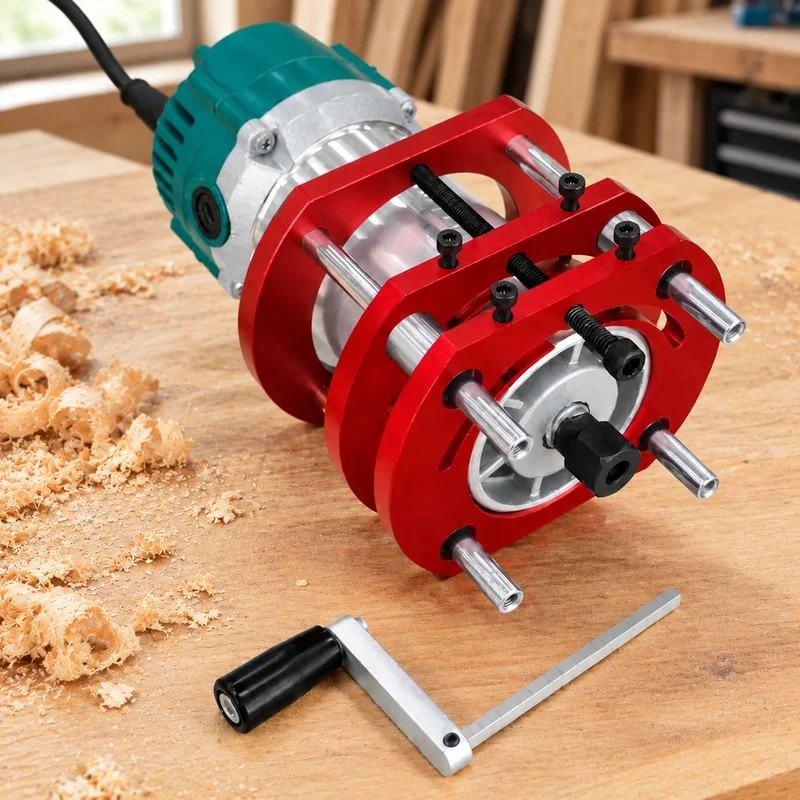 Woodworking Router Table Platform Insert with Adjustable Lift for 65mm Motor Routers - Ideal for DIY Workbenches