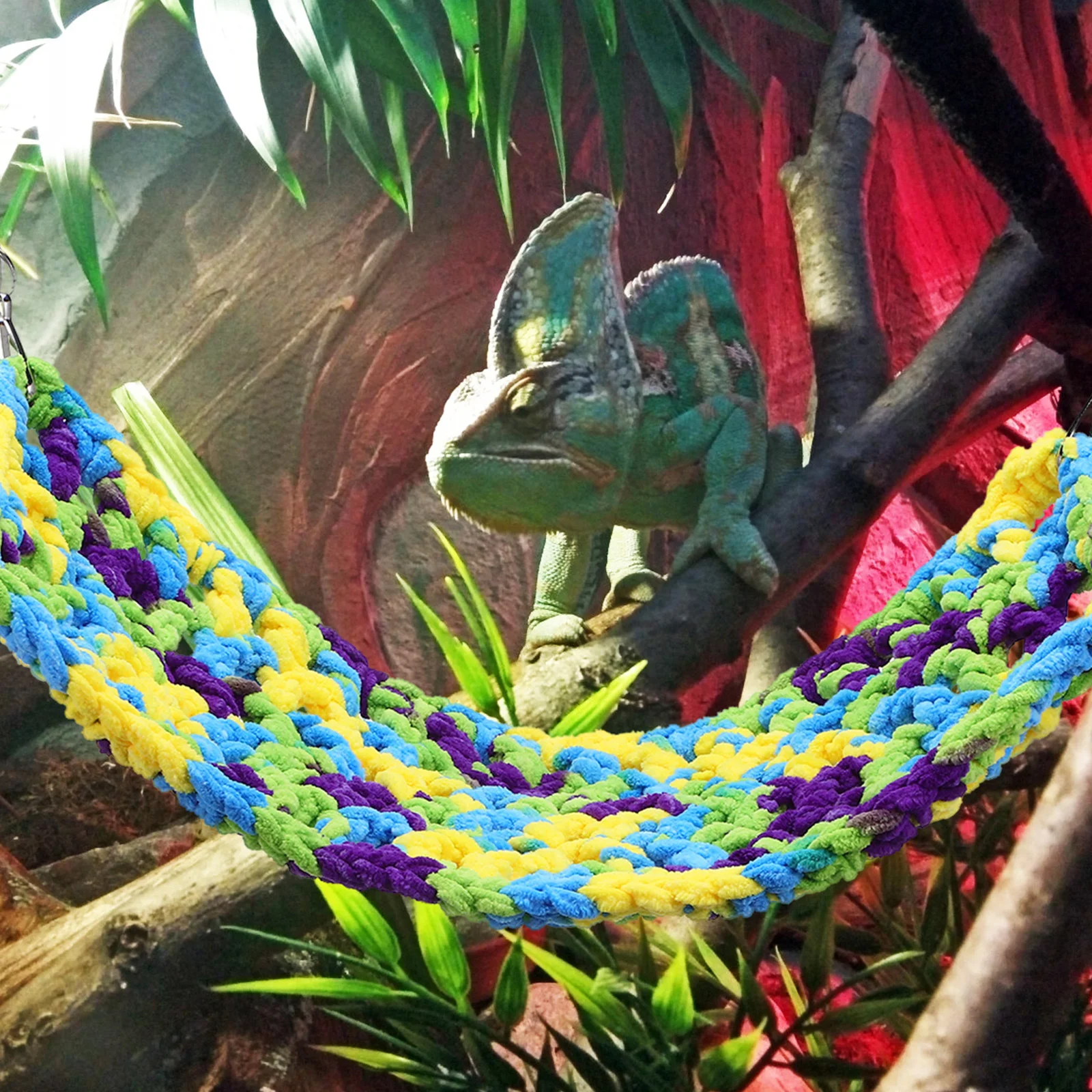 

Lizard Hammock Reptile Hanging Bed Ice Silk Cotton Cozy Resting Mat Bearded Dragon Accessories Pet Reptile Bed Space Saving