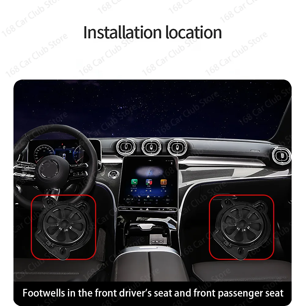 

8-дюймовый сабвуфер, аудиодинамик для Mercedes Benz W206 GLC X254 C-Class, автомобильный высокой мощности, бас-гигнал, аудиодинамик, звук