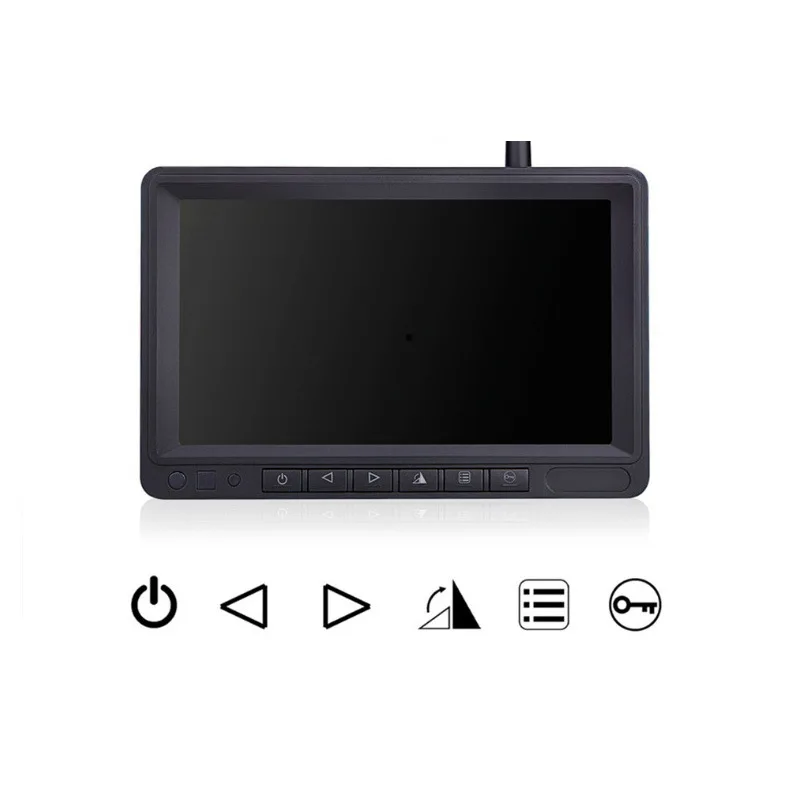 Màn Hình TFT 7Inch Màn Hình 550TVL 2.4Ghz Không Dây Phía Sau Dự Phòng Camera Cho Bus Chống Nước Camera Lùi