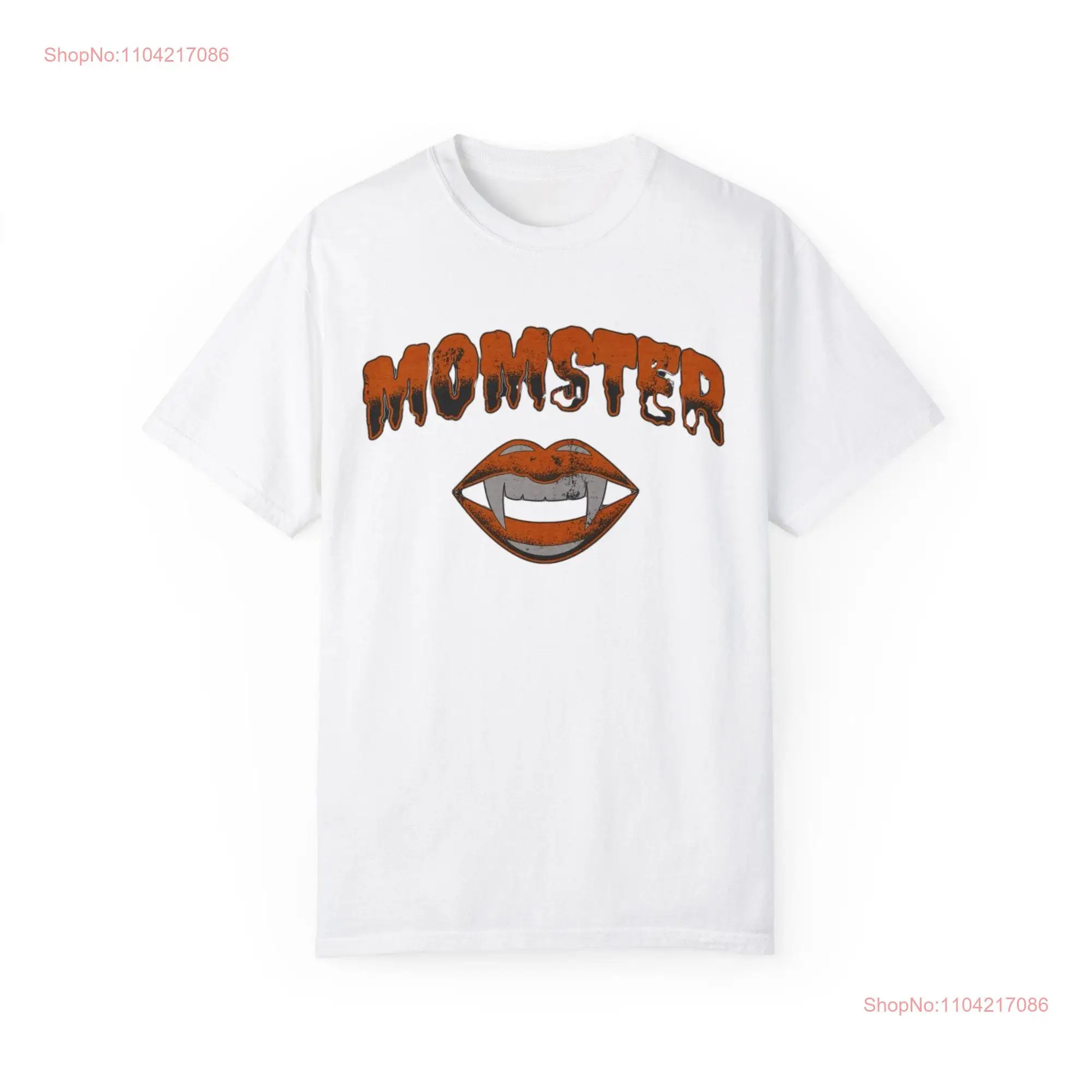 Momster Vampire Halloween T Shirt Retro Vintage Grunge Mommy Creepy Spooky Season Mama Mum Mother Ma