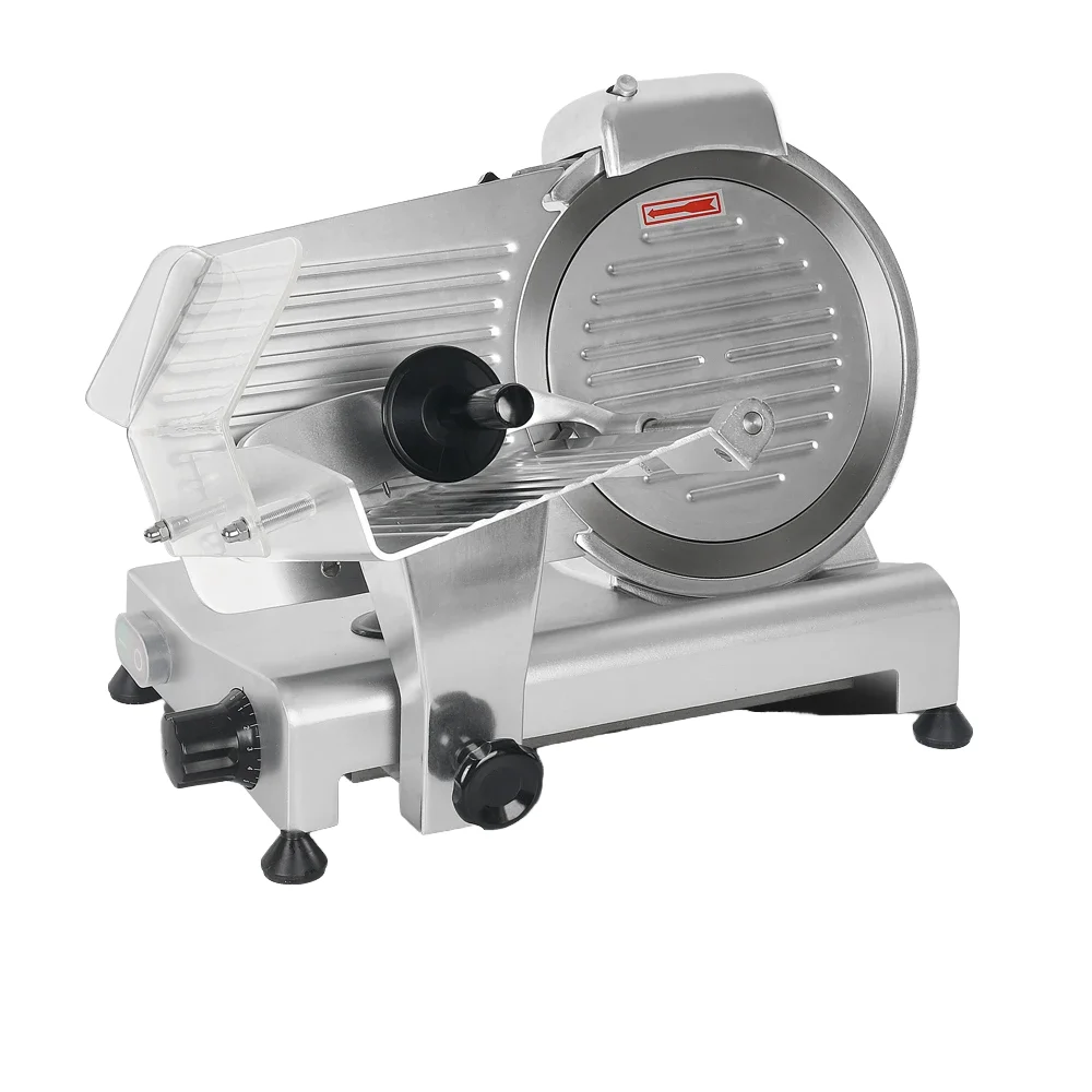 

Semi-Automatic Meat Slicer Machine 8 Inch Stainless Steel Blade Thickness Adjustable for Deli Restaurant Butcher Shop