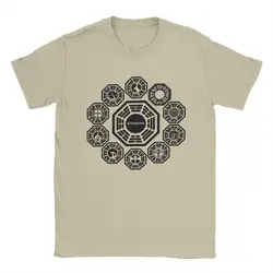 DHARMA Initiative T Shirt dla mężczyzn bawełna śmieszny T-Shirt okrągły kołnierz 1977 program telewizyjny Lost Tee Shirt odzież z krótkim rękawem lato