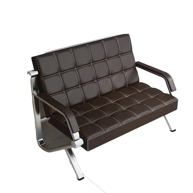 Офисный диван, простой современный кованый железный деловой офисный прием, трехместный диван, средний журнальный столик, комбинированный диван