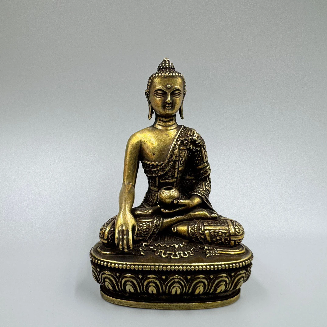 

Medicine Buddha Statue Oriental Net Copper Medicine Statue Copper Ornament Three Treasures Buddha Tantra Furniture Ornament