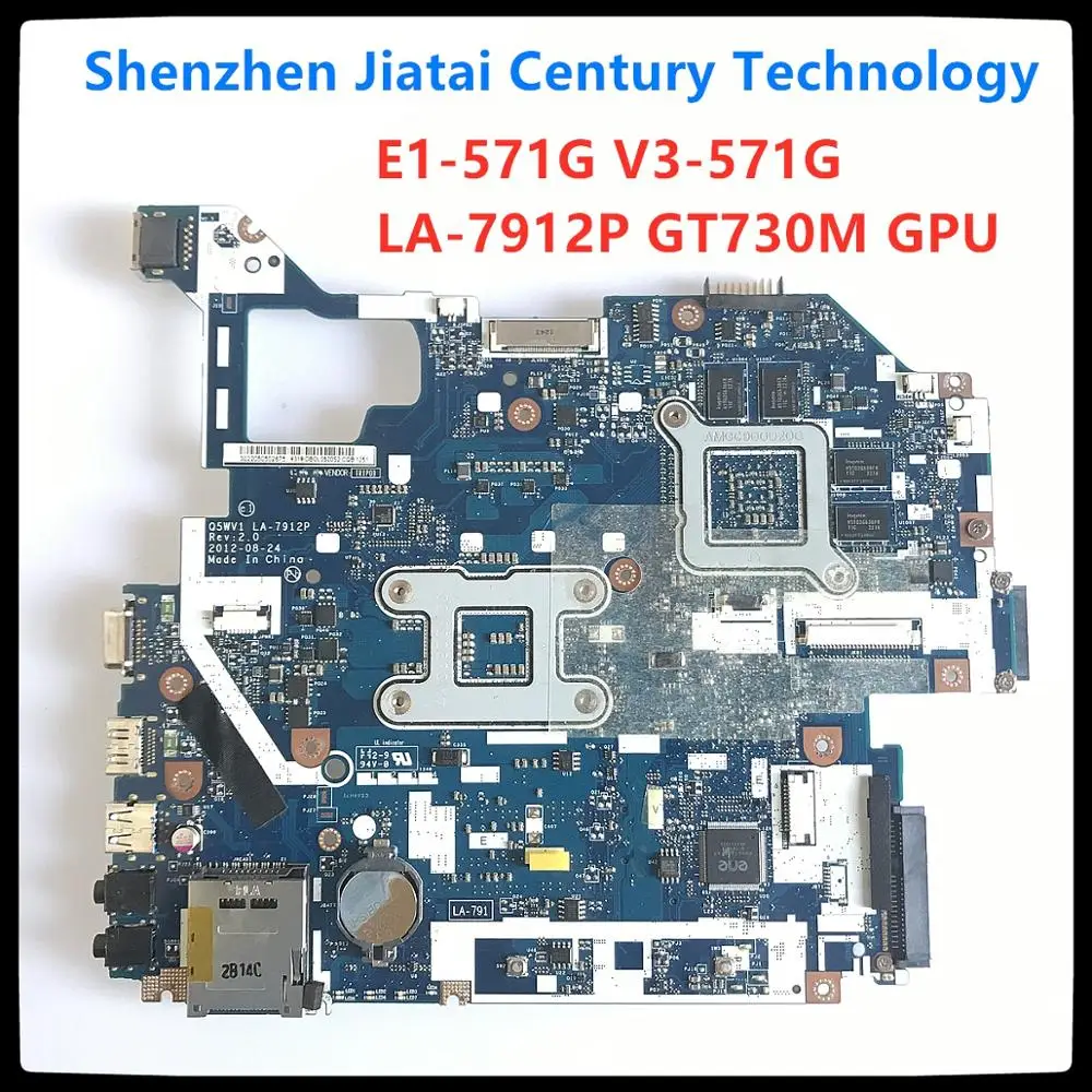 NBM7D11001 NB.M7D11.001 For Acer aspire E1-571G E1-571 V3-571 V3-571G Laptop Motherboard Q5WV1 LA-7912P DDR3 GT730M full tested