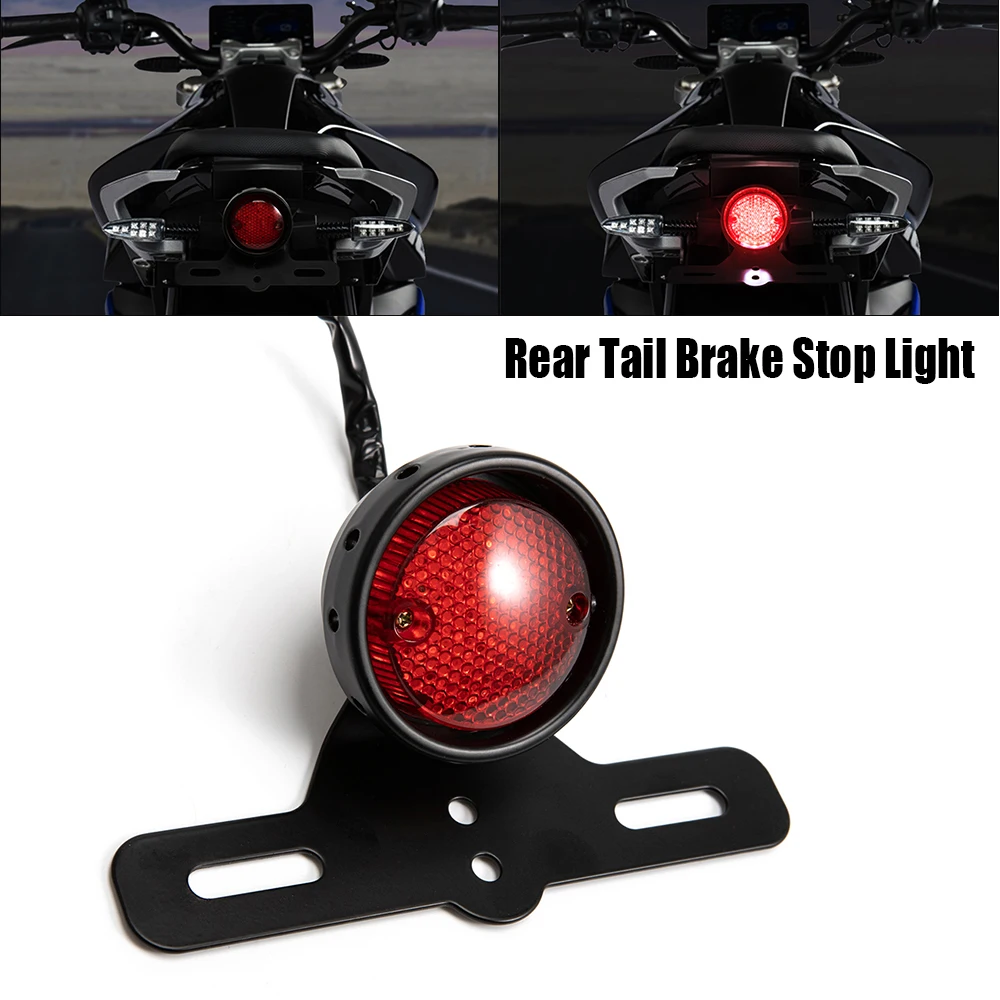 

12V Motorcycle Tail Brake Stop Light Moto Rear Lights Motorbike Accessories For Chopper Bobber Taillight Cafe Racer LED