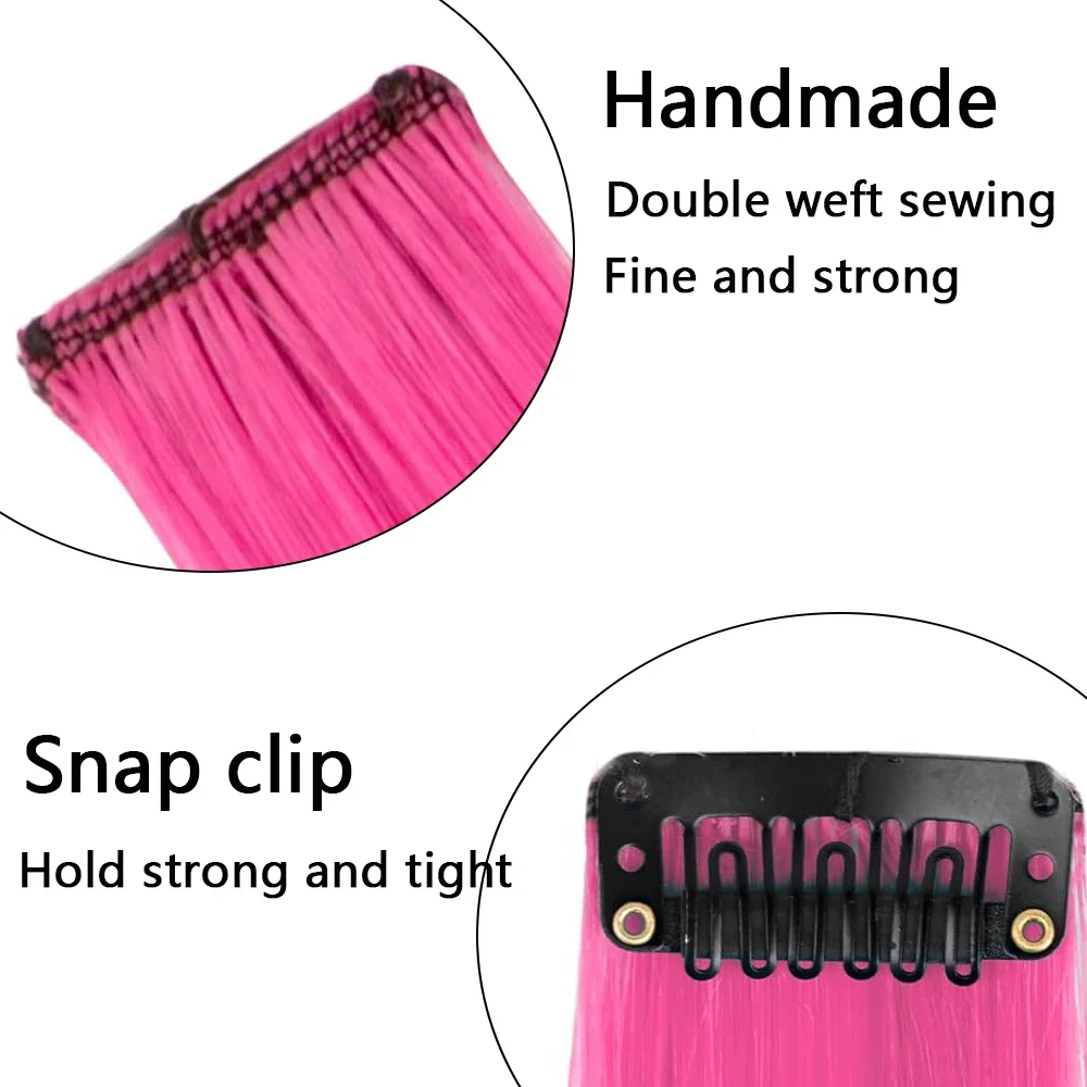 Synthetic Long Wavy Colored Hairpiece Fluffy Clip In Hair Pieces Hair Accessories Party Highlights For Women Daily 10pcs