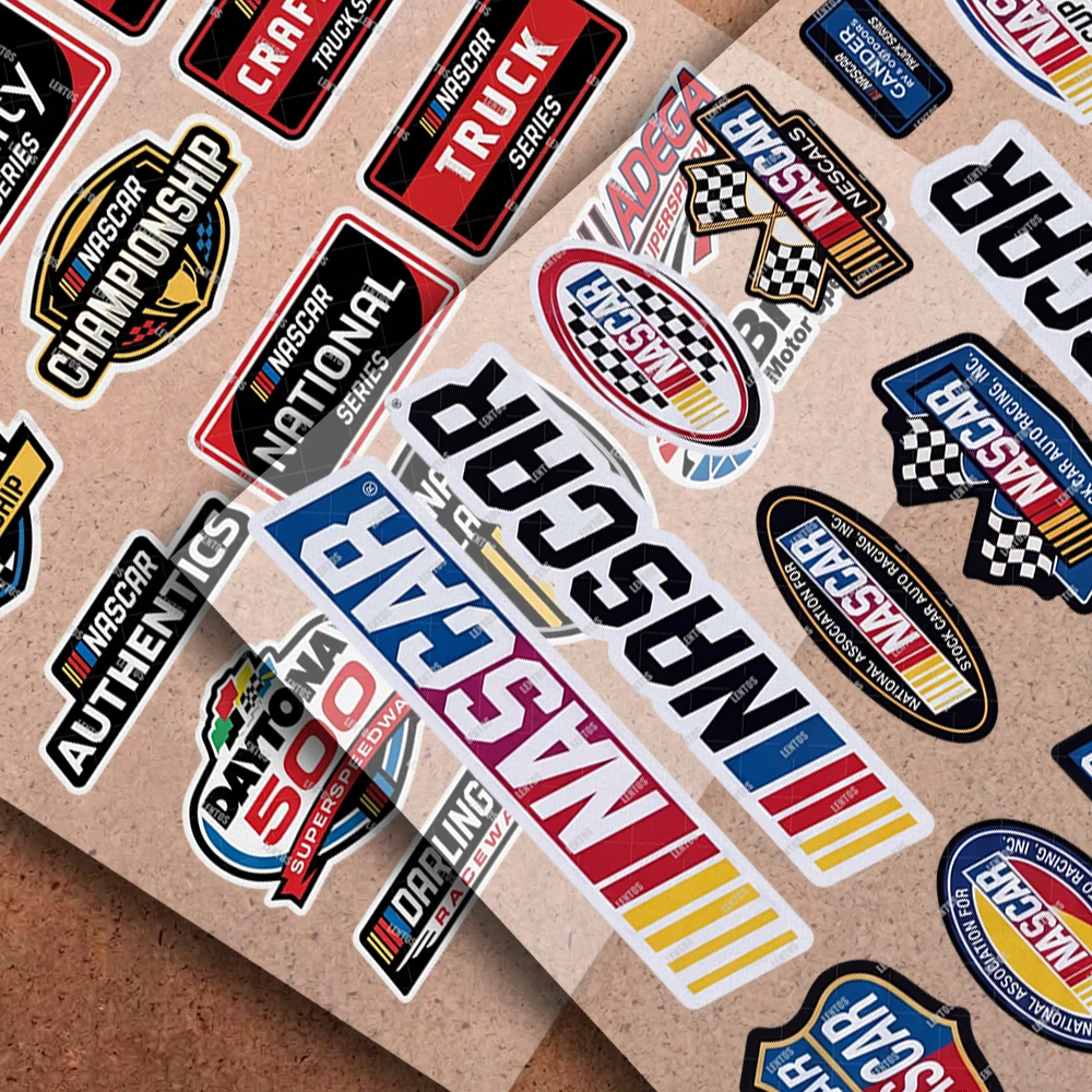 Adhesivo reflectante para motocicletas, pegatina de seguridad para cascos, coches y bicicletas, duradero y autoadhesivo, para N-NASCAR.