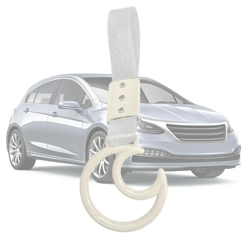 Ring Bumper Warning Car Accessory Moon Shape Rear Bumper Hand Pull Ring Auto Interior Exterior Warning Decoration Wear-resistant