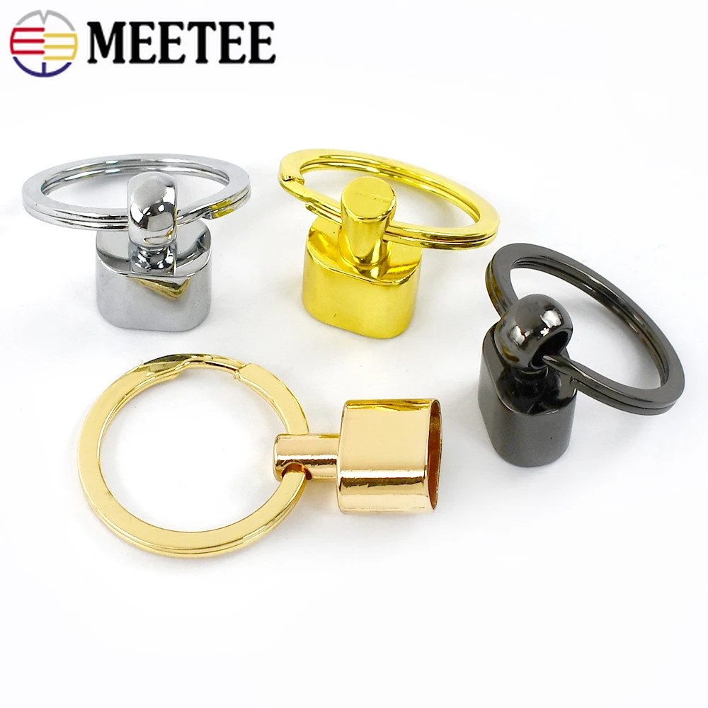 2/4/10/20Pcs Meetee Metal Key Buckles O Ring Keychain Hook Webbing Connect Clasp Tail Clip Bags Sewing DIY Hardware Accessories