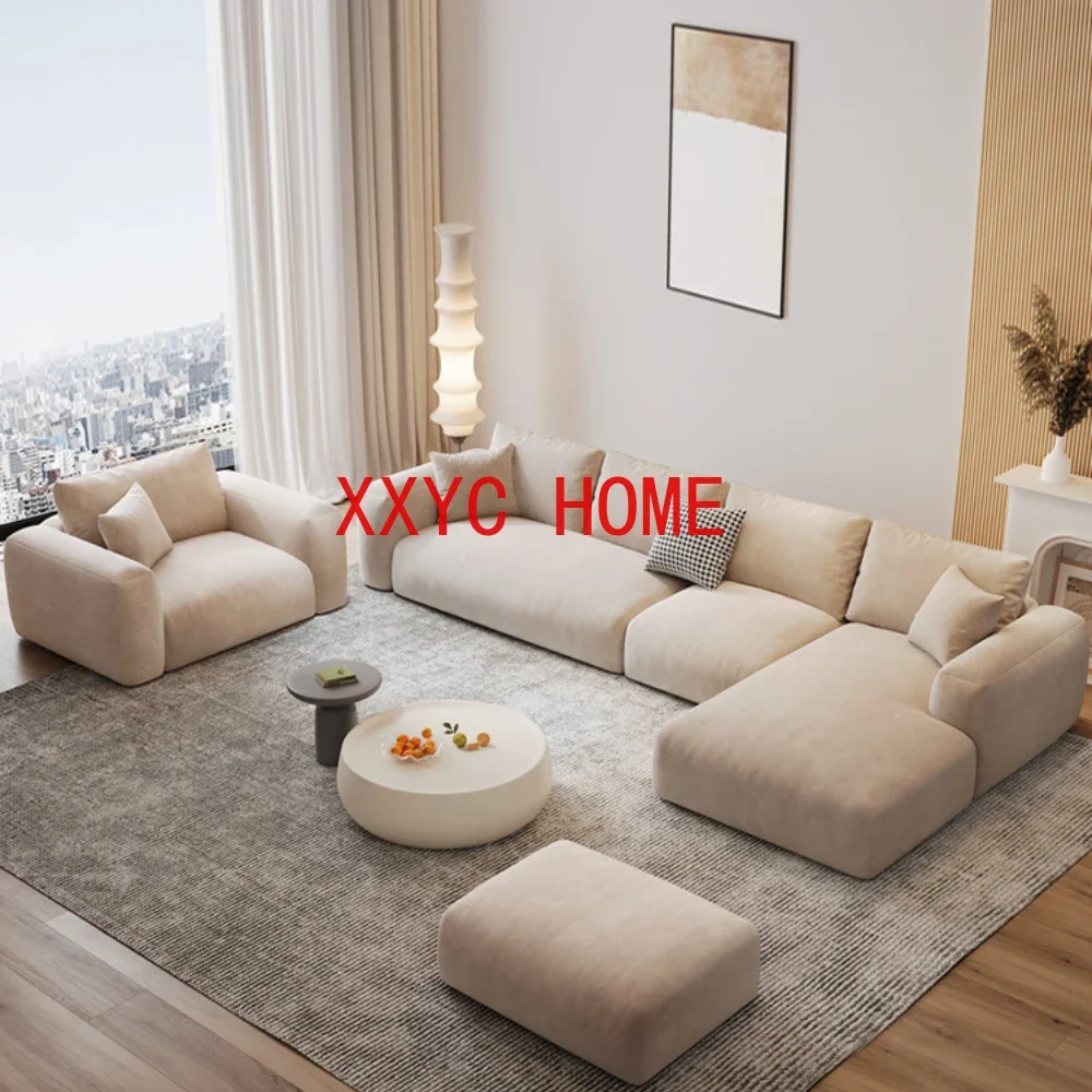 

Modern Minimalist Living Room Home French Cream Style11