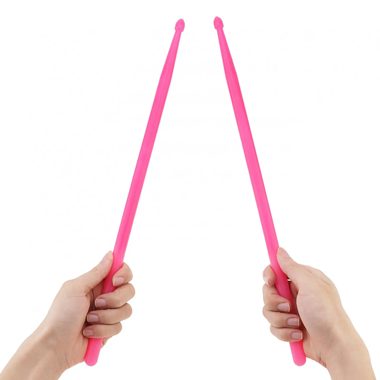 5A Nylon Glow in The Dark Drumsticks for Stage Performance, Pink Orange Luminous Noctilucent Drum Sticks