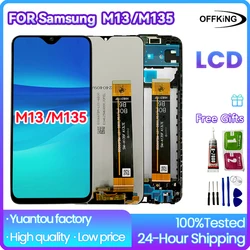 For Samsung Galaxy M13 /M135 SM-M135F   Touch Screen Digitizer For Samsung  SM-M135F/DSN Framed LCD 6.6 inches