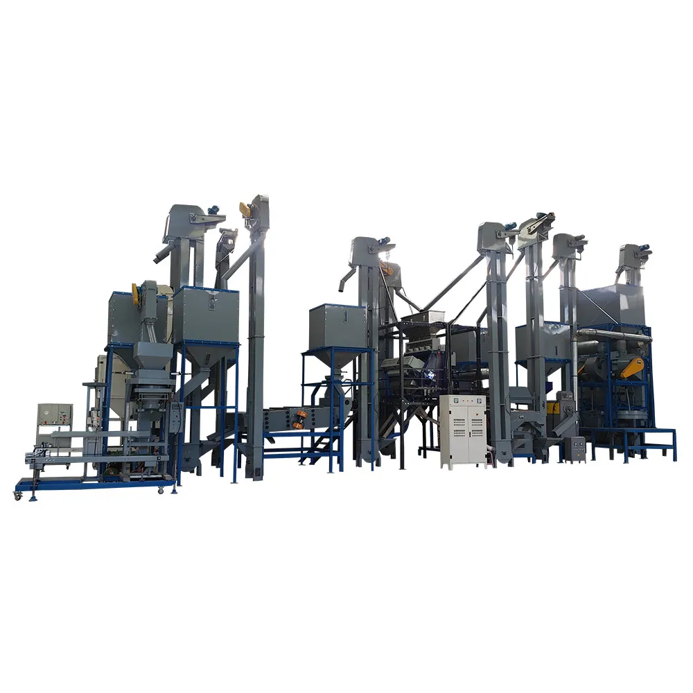Sorghum Corn Barley Coffee Bean Cleaning Plant Multi Grain Processing Equipment CE Certified 500kg/hr Stainless Steel