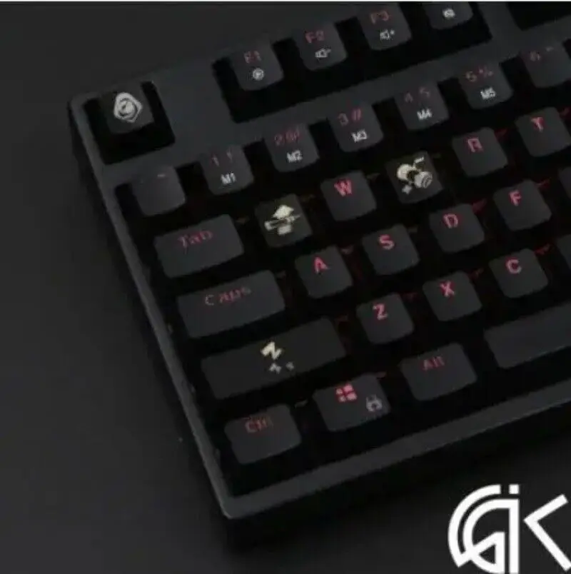 4 sztuk/zestaw czapki z podświetleniem ABS wytrawiona klawiatura mechaniczna OW ANA Keycap gamer