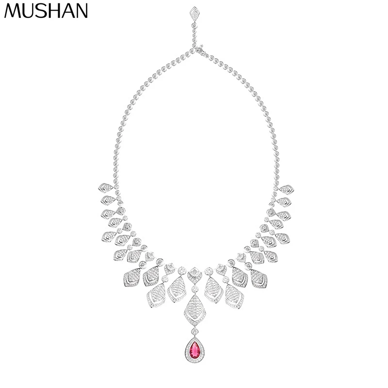 

MS Luxury Jewelry Spring Necklace 925 Silver Heavy Industry High Sense Luxury Star With The Same Evening Dress Collarbone Chain