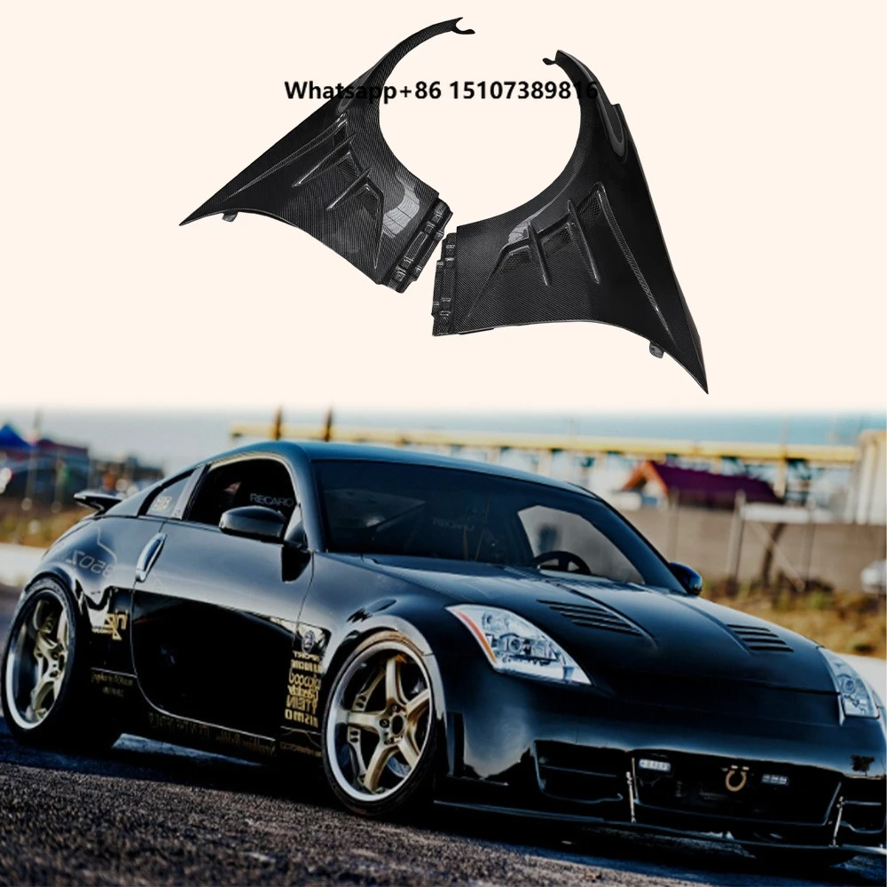 For 350Z Z Fairlady Z33 02-08 Carbon KZB Front Bumper Side Vented Fender