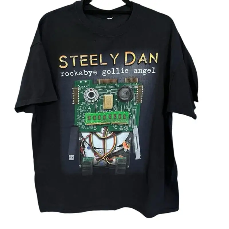 تي شيرت ستيلي دان 2015 لجولة الحفلات الموسيقية مقاس XL برقبة دائرية Rockabye Gollie Angel