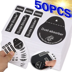 50PCS Dedust Absorber Sticker Cleaners Cleaning Tool for Watch Cellphone Computer Screen Protector Dust Removal Stickers