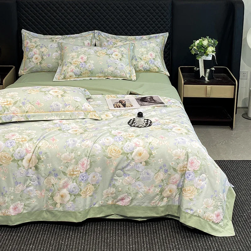 New Cool Refreshing Summer Blanket Cooling Breathable Quilted Duvet Soft Skin-friendly Comforter Silky Touch Single Double Quilt