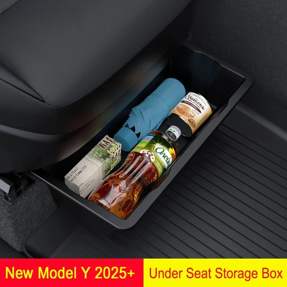 For Tesla New Model Y 2025 Launch Juniper Seat Storage Box Center Console Organizer Bins Front Rear Tray Trash Accessories