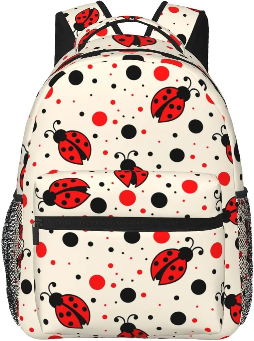 Red Black Polka Dots Ladybugs Stylish Casual Backpack Purse Laptop Backpacks Computer Daypack For Work Business Travel