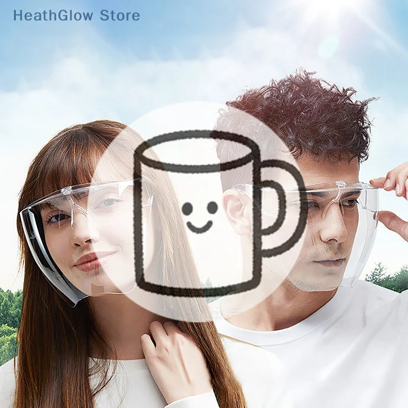 

1 шт. полнолицевая защитная маска высокой четкости, прозрачная, против запотевания и брызг, очки с высокой прозрачностью, инструмент для маникюра