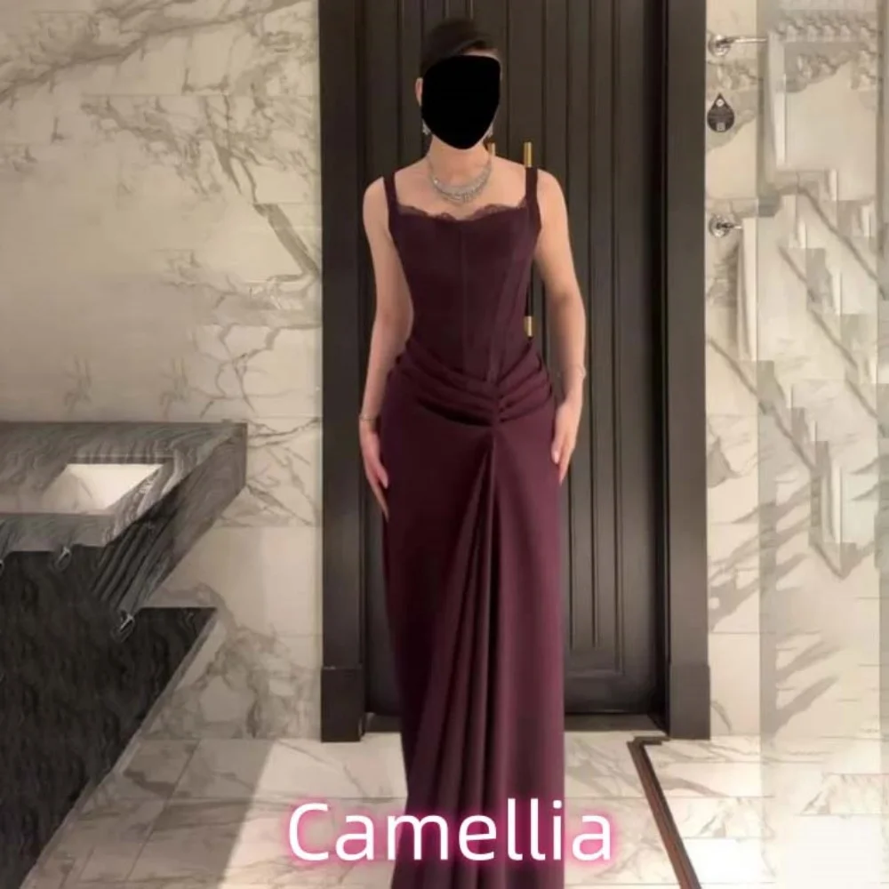 Personalizado requintado sereia vestido de noite encantador beading vestido de baile sexy barco-pescoço babados vestido de festa فسات temperatur evikant