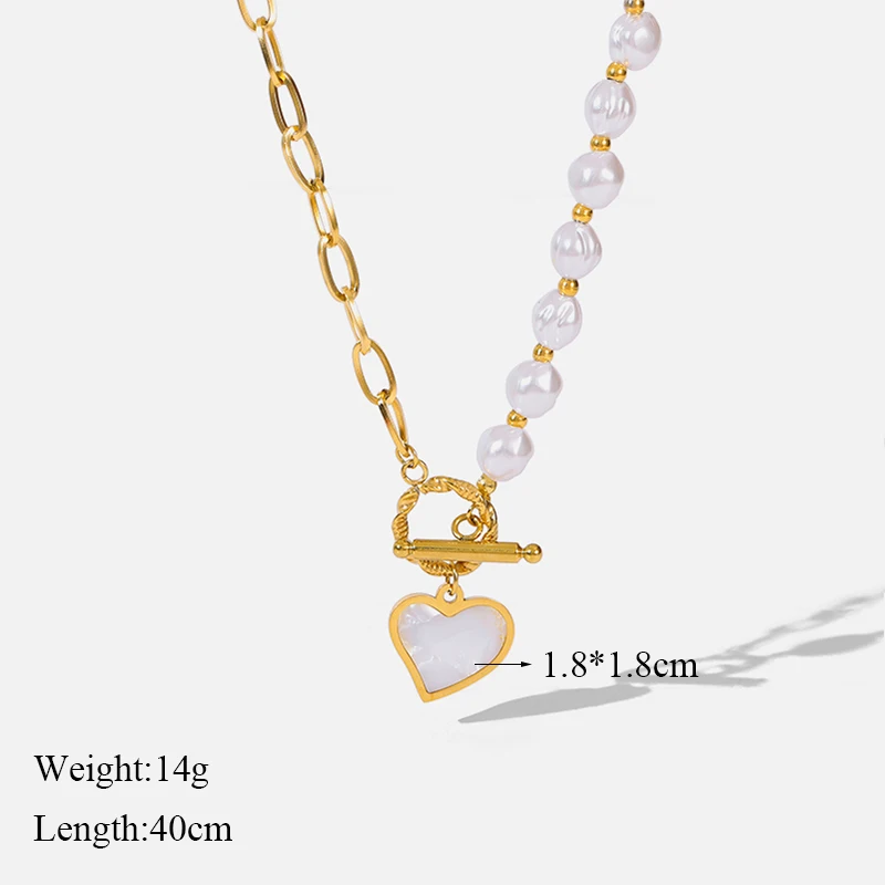 EILIECK 316L Edelstahl Herz-Liebesanhänger Halskette für Damen, Modische 18K Vergoldete Halskette, Wasserdichter Schmuck Geschenk – Detail 15