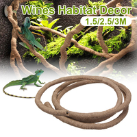 Reptile Vines Jungle Climber Flexible Long Vines Habitat Decor Climber Reptile Pet Supplie For Climbing Lizards Gecko 1.5/2.5/3m