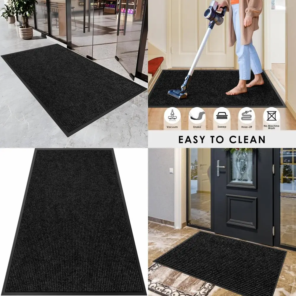 

Heavy-Duty Commercial Entrance Mat - 15x2 Feet, Indoor Outdoor Doormat for Dirt and Moisture Trapping, Customizable Floor Mat fo