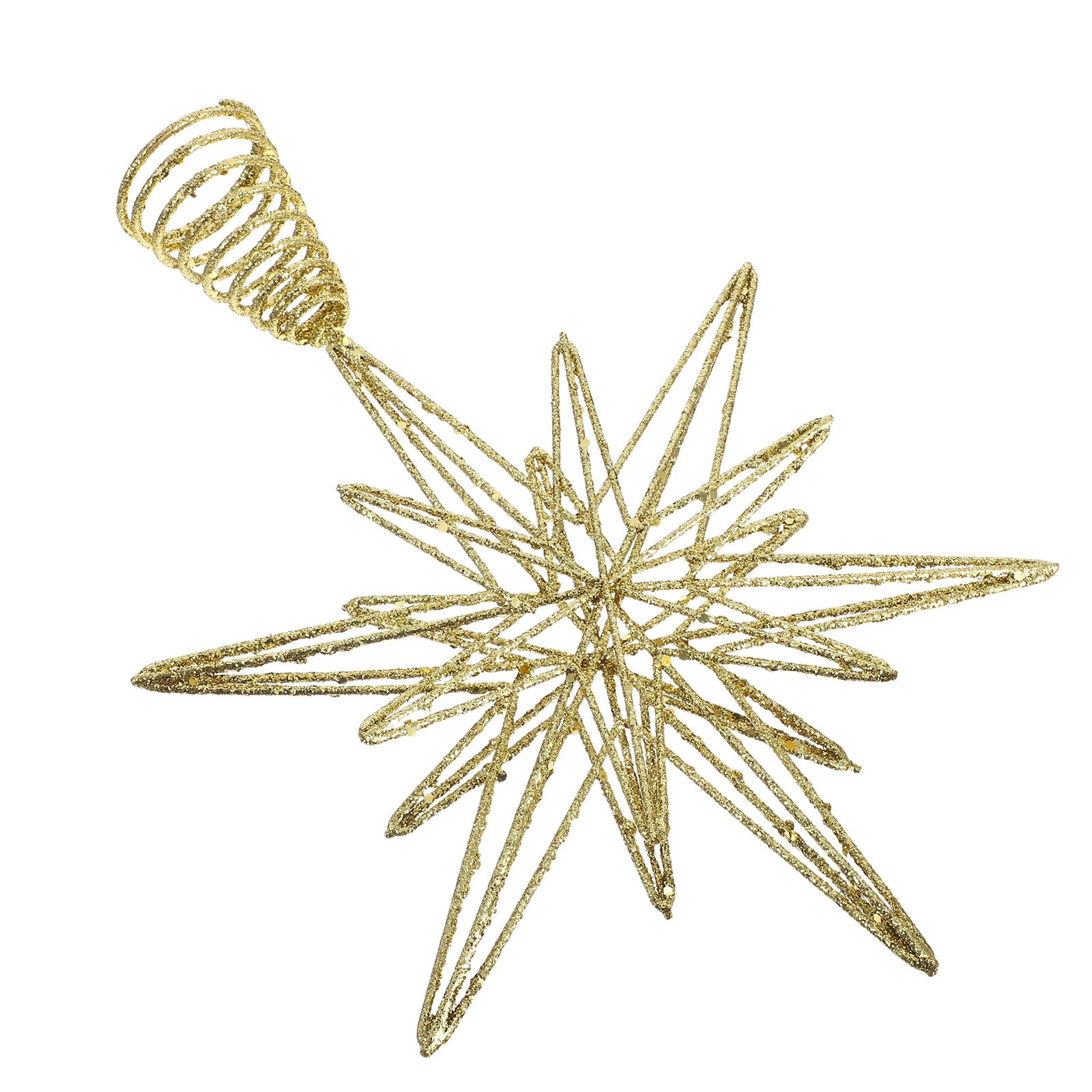 

12.6 Inch Metal Star Tree Topper Golden Sparkling Iron Christmas Treetop Decor Elegant Xmas Tree Topper for Living Room Bedroom