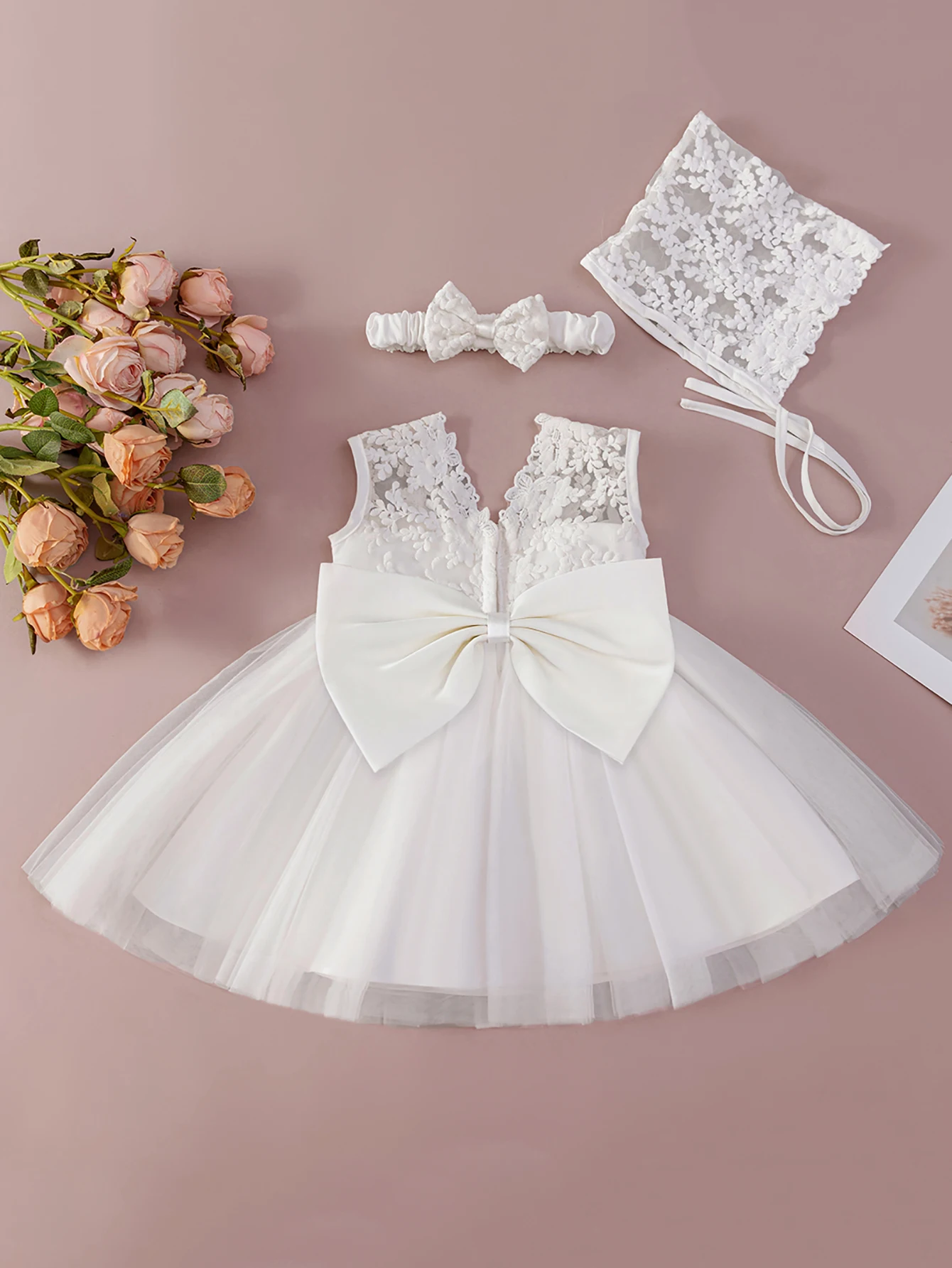 

Puffy Gauze White Dress Set Specifically Tailored Baby Girl Birthday Party Wedding Dress Costumes for Girls 2025