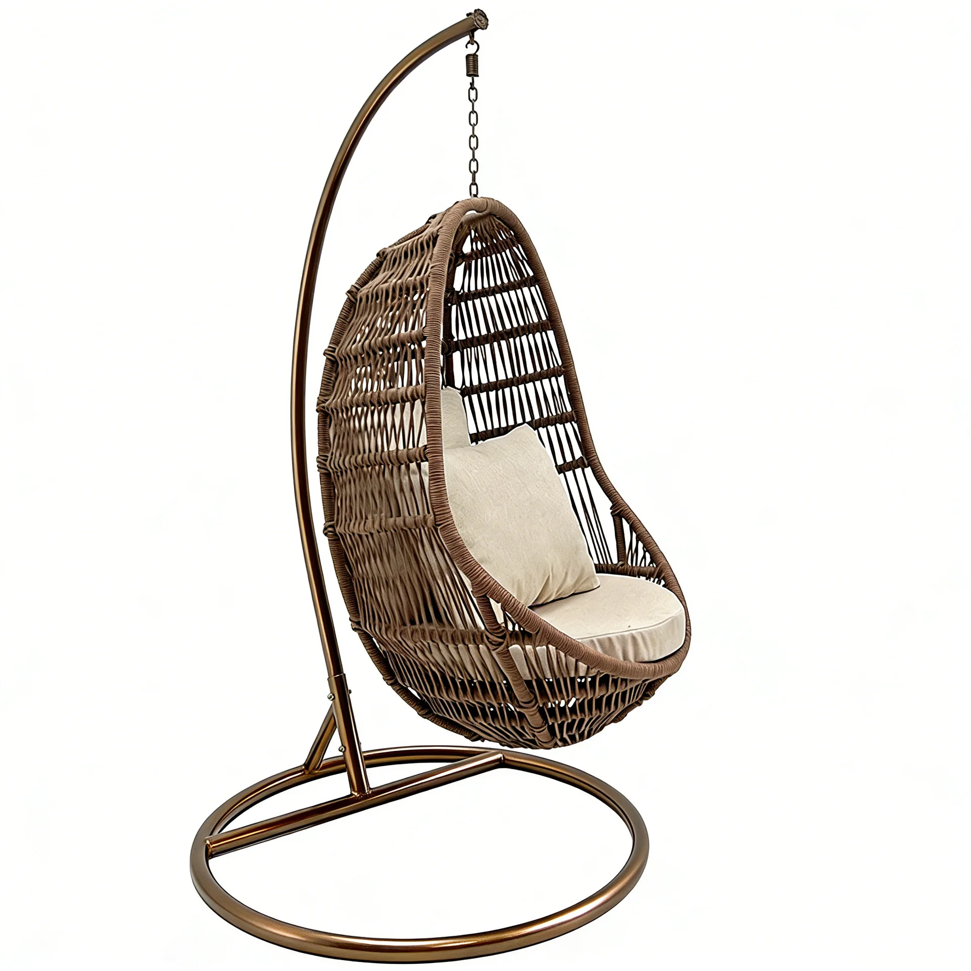 

Outdoor swing courtyard villa garden Internet celebrity balcony Leisure rattan hanging hanging basket Single rocking chair