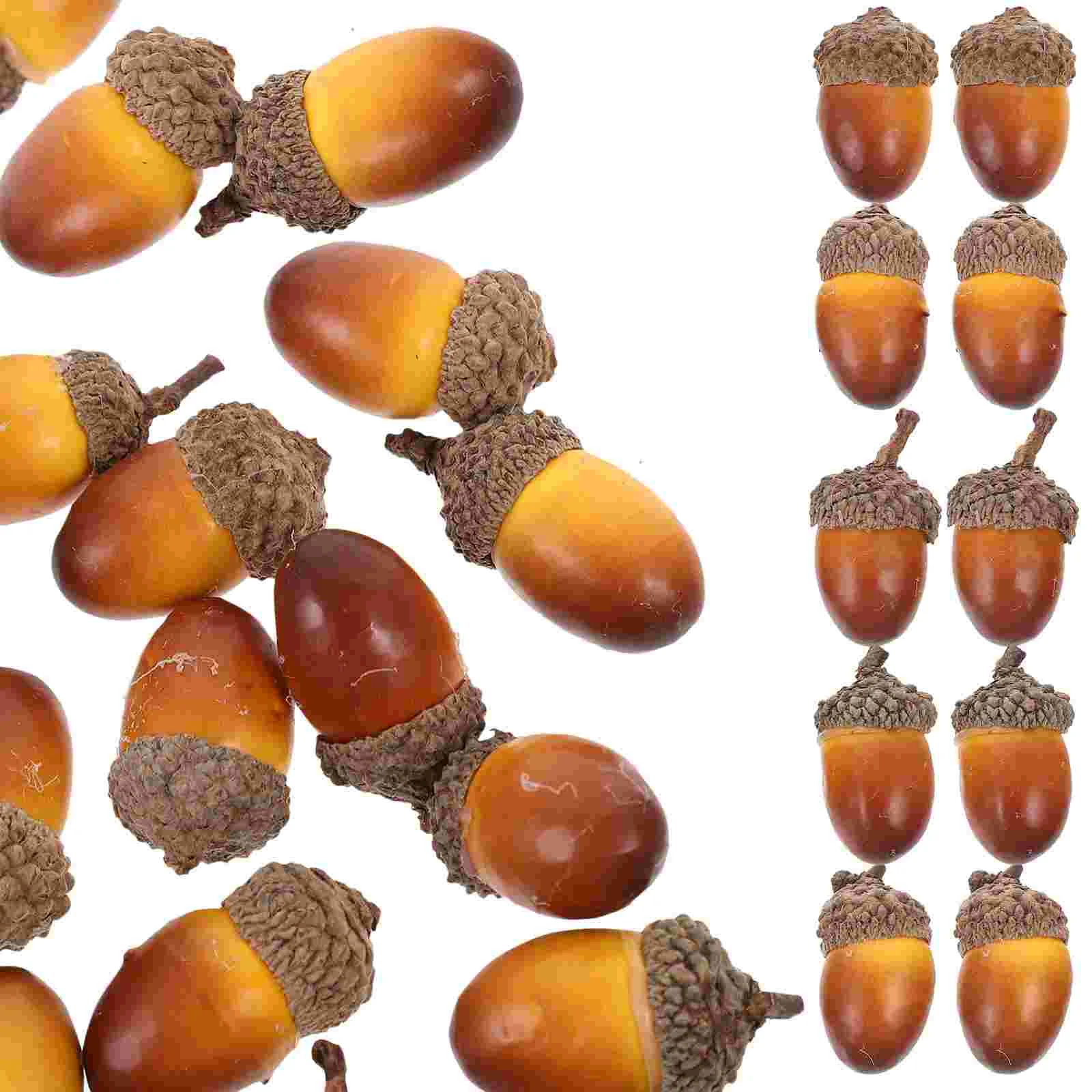 50 Pcs Simulated Acorn Nuts Home Decor Xmas Decorate Wreath Making Material Christmas Simulation Foam Photo Props Ornament Fake