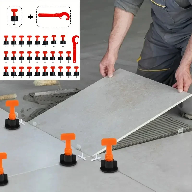 Tile Leveling System Kit with 100pcs Tile Leveler & 2 Special Wrenches