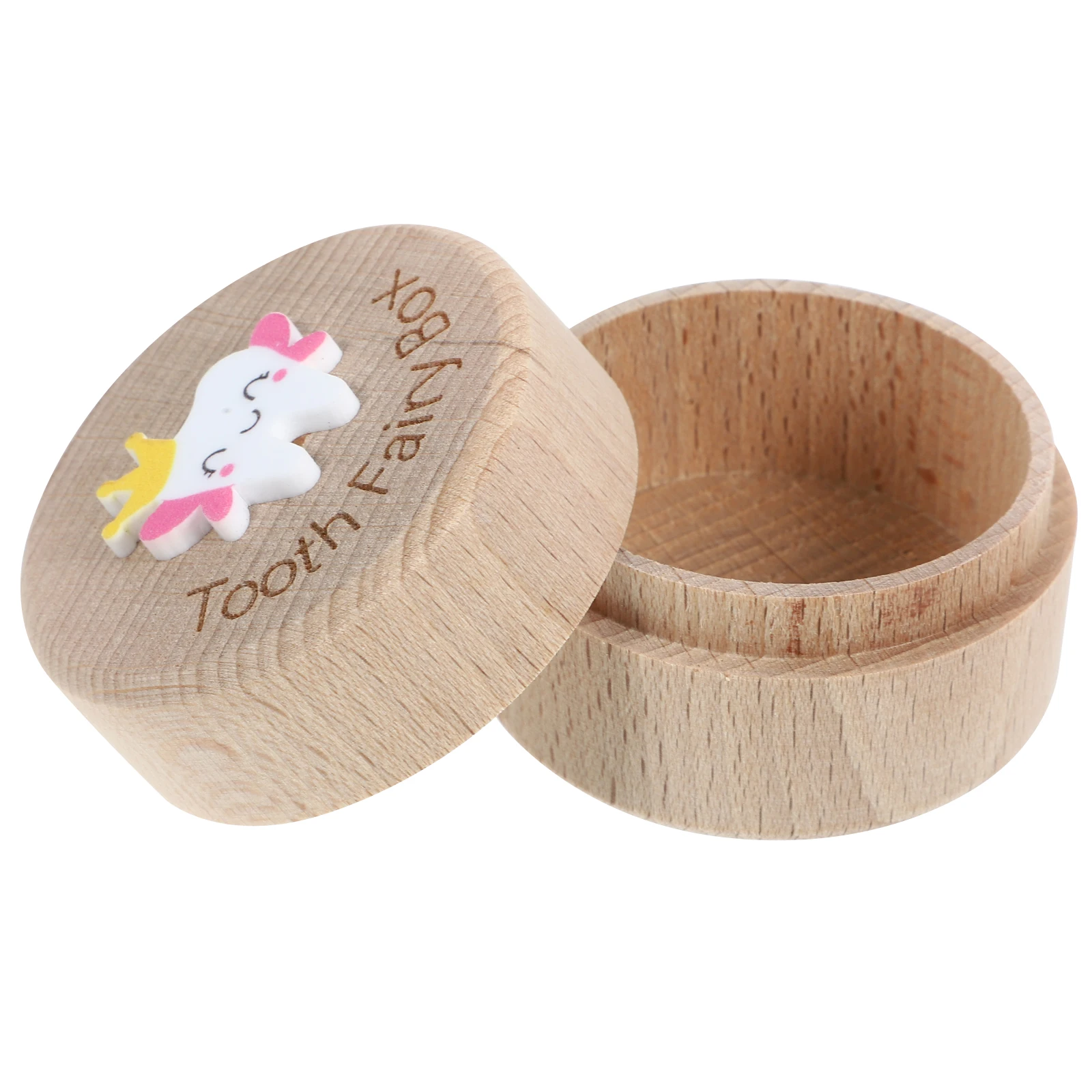 

Baby Teeth Box Tooth Savers for Kids Souvenir Girl Holder Wooden Container Child Collector