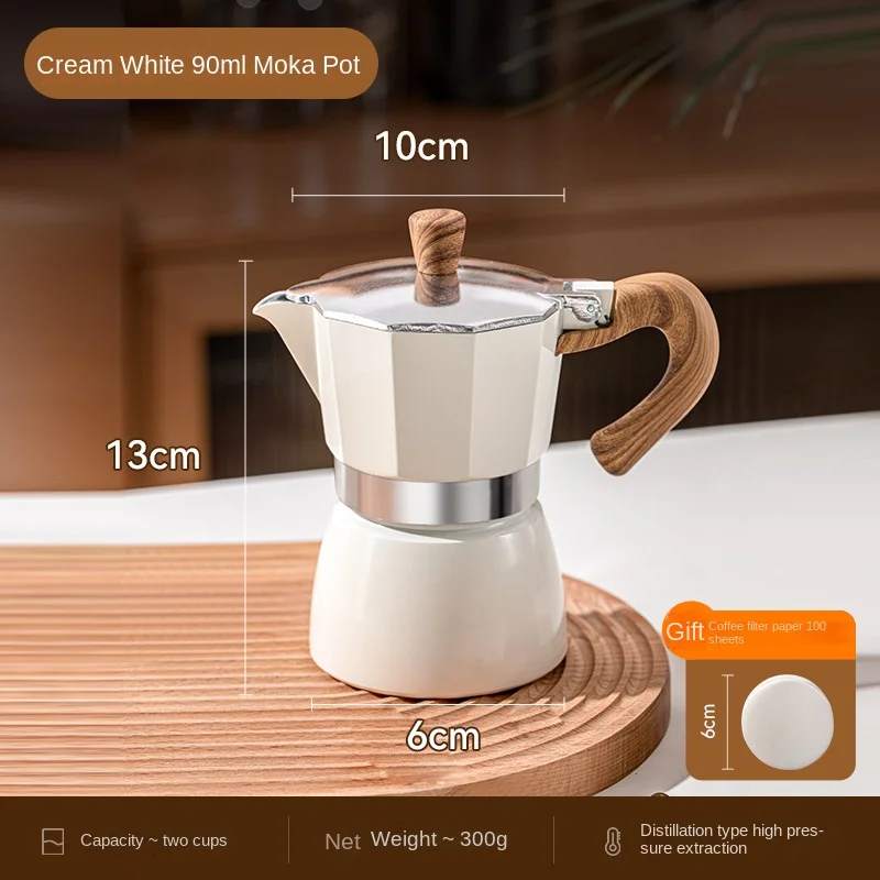 Moka Three-Generation Double Valve Household Italian Percolator Appliance Machine Concentrated Pot Mocha Hand Made Coffee Maker