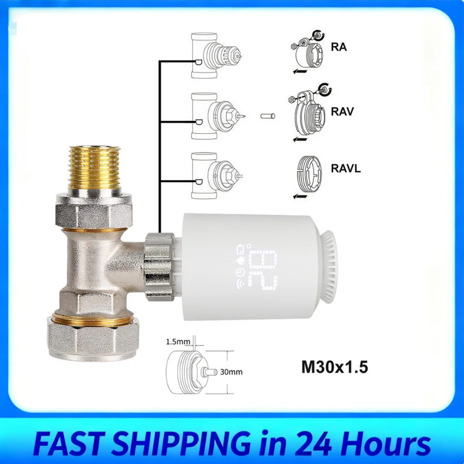 Tuya Zigbee Smart Thermostatic Radiator Valve APP التحكم اللاسلكي المتوافق مع Alexa Google Home لنظام التدفئة المنزلية #1