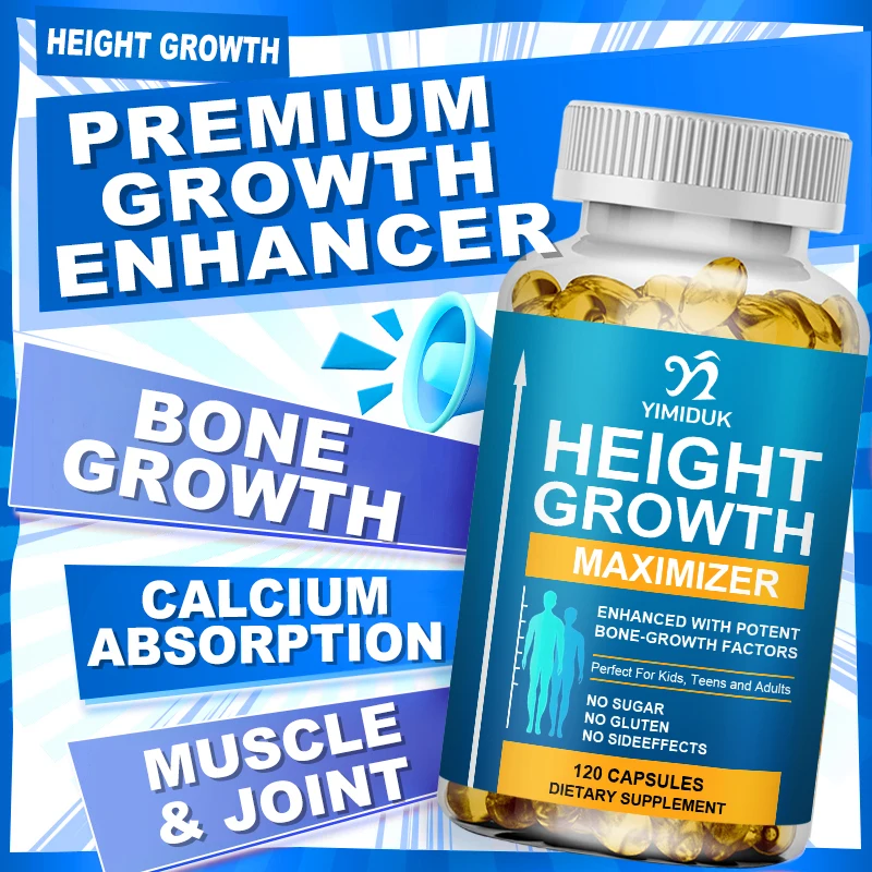 

Calcium Capsules Vitamin D3 , Zinc- Help Grow Taller,Improves Bone Strength ,Muscles, joints,Tooth Health for Adults and Kids